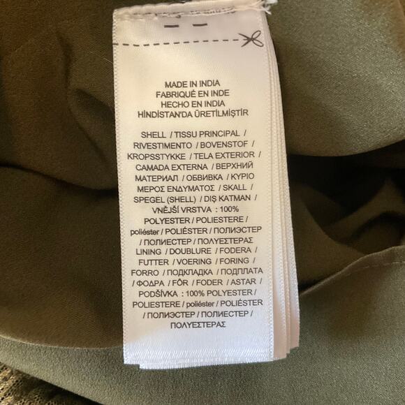 Ralph Lauren Sequined Mini Shift Cocktail Dress Size 16 Bronzed Green Sleeveless - Picture 11 of 14